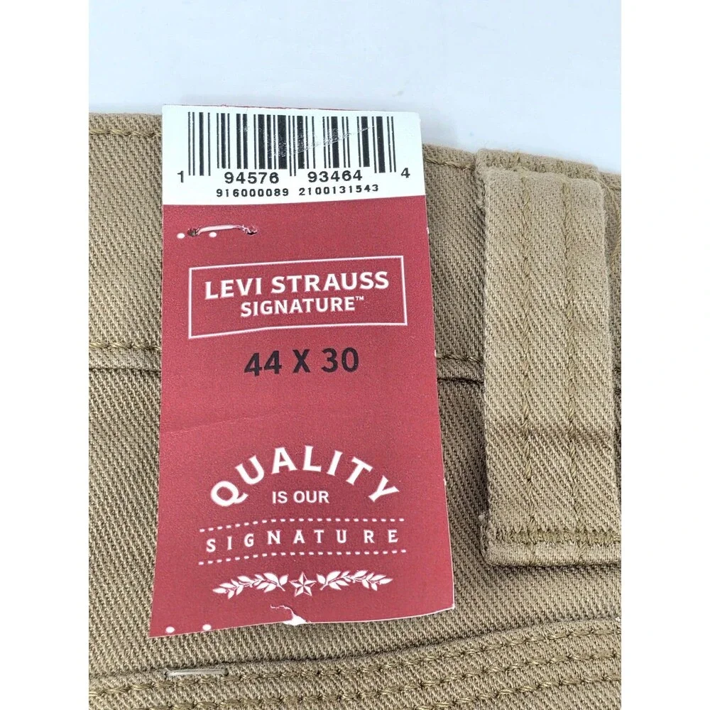 Levi Strauss Signature 44x30 Men's Cotton Carpenter Jeans American Khaki Relaxed